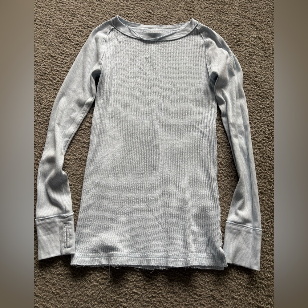 We The Free Light blue waffle thermal tunic